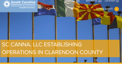 SC CANNA, LLC ESTABLISHING OPERATIONS IN CLARENDON COUNTY